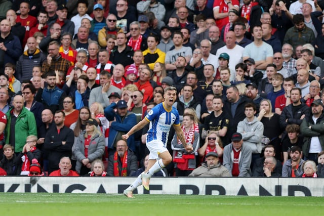 The Brighton and Hove Albion star became only the third player to score a Premier League hat-trick at Anfield as the Seagulls drew 3-3 with Liverpool. It was a stunning display from the midfielder who could have helped his side earn all three points if it wasn't for the heroics of Alisson Becker.