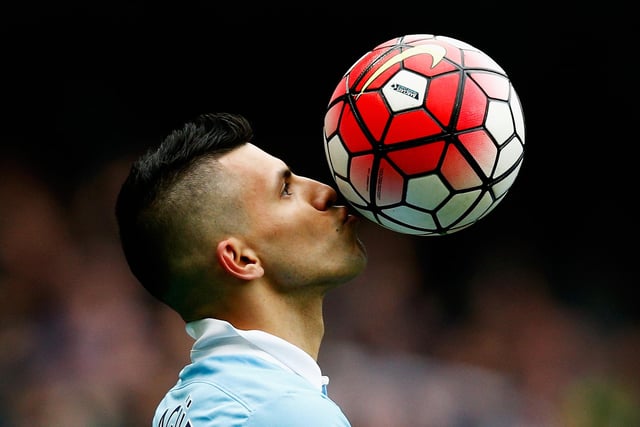 An iconic Premier League photo was born as Aguero's five goals inside 20 minutes demolished Newcastle at the Etihad Stadium. The Argentine netted his first three goals inside eight minutes, before adding two more to his tally before the full-time whistle. He has a remarkable 12 Premier League hat-tricks to his name.