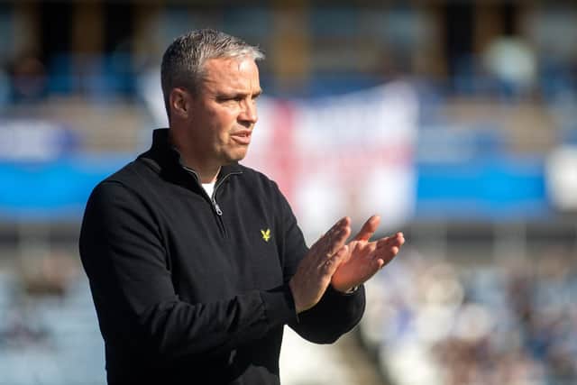 Duff pictured during his time in charge at Huddersfield Town.