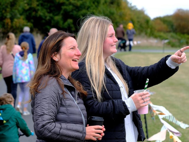 Visitors enjoy the spectacle
