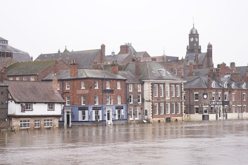 Storm Isha has caused flooding in and around York with more wind and rain expected.
Picture: Danny Lawson/PA Wire