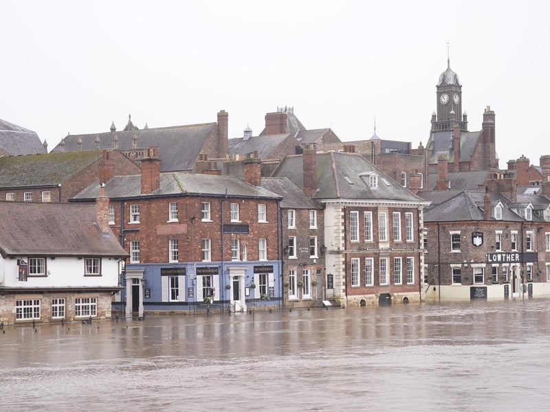 Storm Isha has caused flooding in and around York with more wind and rain expected.
Picture: Danny Lawson/PA Wire