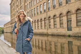 Helen Skelton wears North Ridge Range Down Parka, now £135 (members’ price, card costs £5), from Go Outdoors.