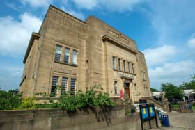 The Grade II-listed 1930s Huddersfield Library and Art Gallery.