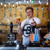 Horsforth Brewery is hosting a beer festival this Easter weekend. Pictured is head brewer Joe Robshaw with a schooner of DMC ginger beer. Picture: Tony Johnson