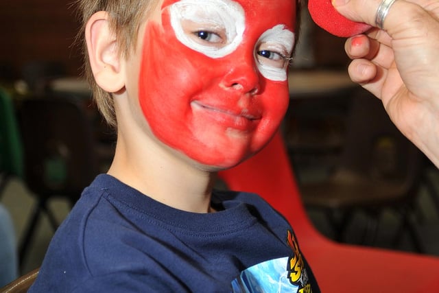 St Luke's School, Brancliffe Lane, Shireoaks. School summer fayre with stalls, face painting and games. Pictured is Samuel Gratton, six has his face painted.