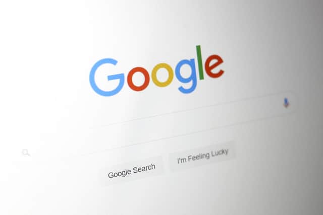 A file photo of the Google homepage. PIC: Tim Goode/PA Wire