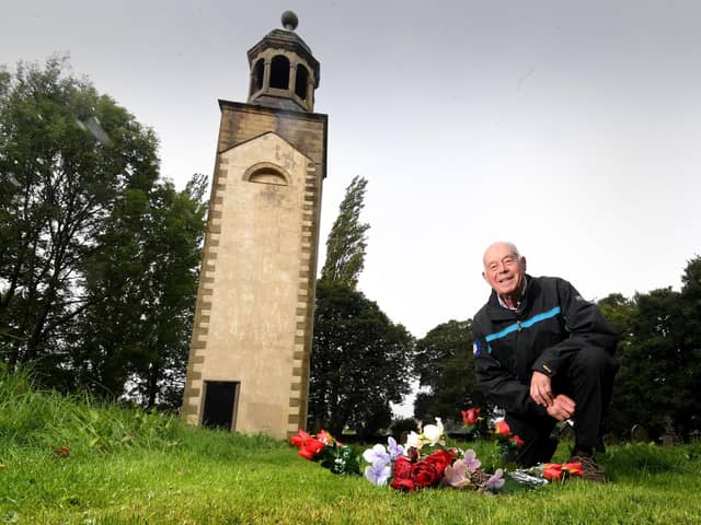 183 years since the death of Anne Lister, and organisations around Calderdale are taking part in a programme of events to celebrate her remarkable life and legacy. Ian Philp from the Friends group pictured by the grave of Ann Walker at Lightcliffe Tower, Halifax. Picture taken by Yorkshire Post Photographer Simon Hulme