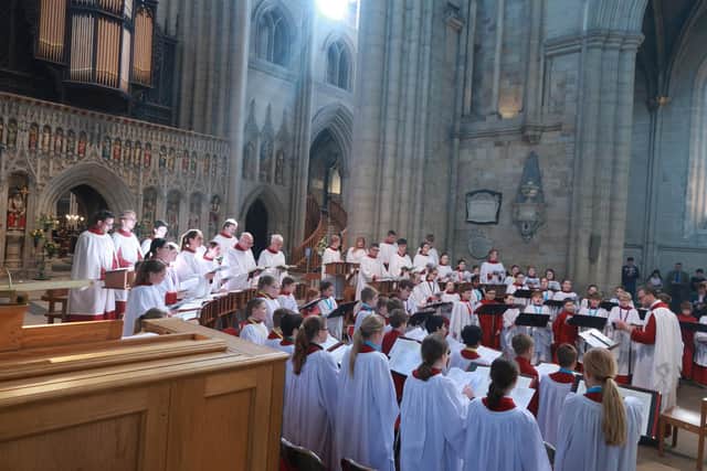 Ripon Cathedral's Choir in action.