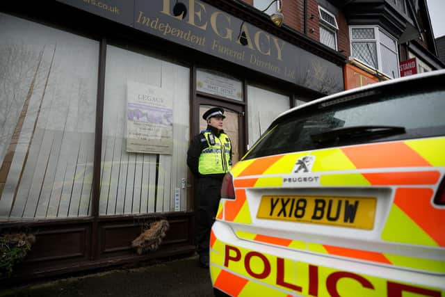 Specialist officers were continuing to search three of the firm’s sites, in Hull and Beverley, East Yorkshire, on Tuesday as the force confirmed more than 120 police and civilian staff are working on the case.