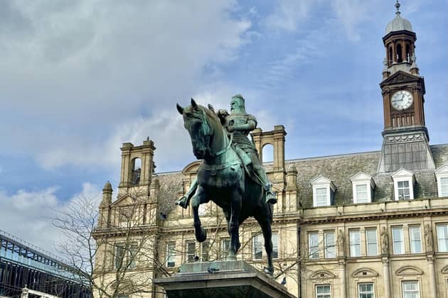 The Black Prince statue in the centre of Leeds