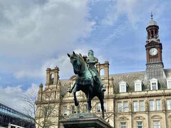 The Black Prince statue in the centre of Leeds