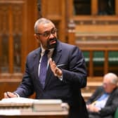 Home Secretary James Cleverly makes a statement to MPs in the House of Commons, London, following the publication of the first report from the Angiolini Inquiry into Sarah Everard killer Wayne Couzens. PIC: Parliament/Maria Unger/PA Wire