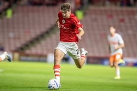 Barnsley star Arley Kay, pictured in action against Blackpool on Wednesday evening. Photo: Tony Johnson.
