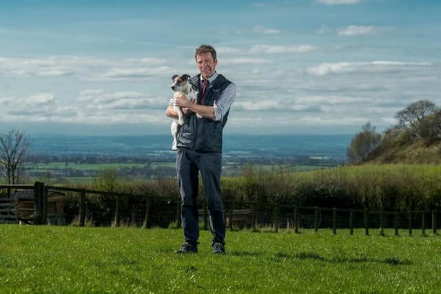 Julian Norton pictured with his Jack Russell, called Emmy.