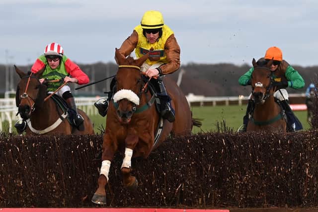 Top class: Champion jockey Brian Hughes is set to ride at Doncaster this weekend. (Photo by Gareth Copley/Getty Images)