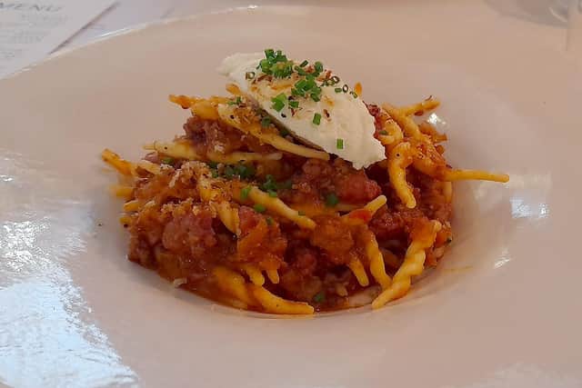 Italian pork and fennel with trofie pasta at Kitchen 91