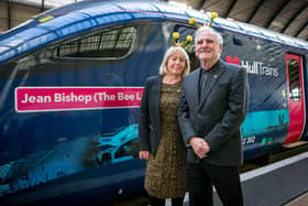 Jean Bishop's family said their mother would be "over the moon" as the train was officially re-named