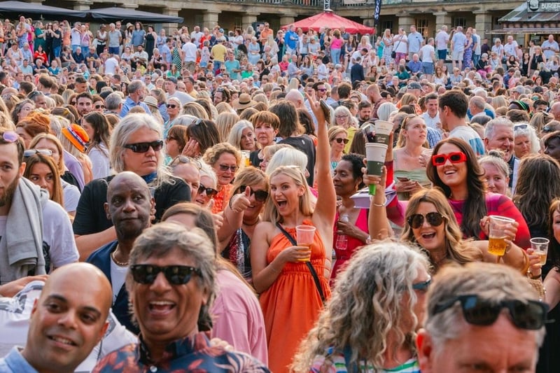 Crowds were enthralled as they watched the headliners perform at The Piece Hall.