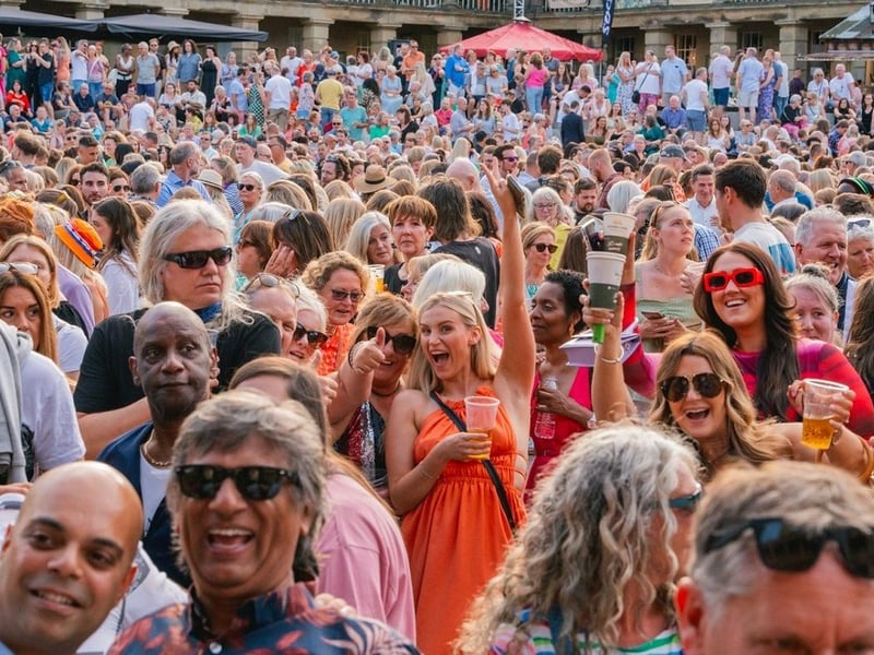 Crowds were enthralled as they watched the headliners perform at The Piece Hall.