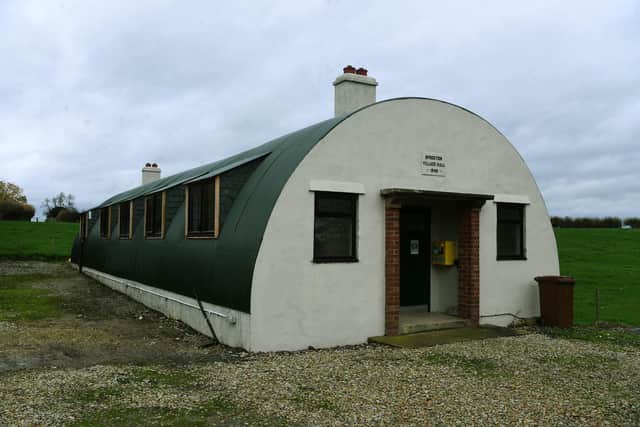 Built in 1949, the village hall has the unusual appearance of a wartime Nissen hut