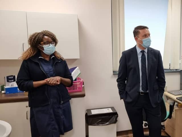 Labour shadow health secretary Wes Streeting visiting medical professionals in Sheffield