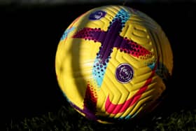 LONDON, ENGLAND - DECEMBER 26: A detailed view of the official Premier League 2022/23 winter Nike match ball prior to the Premier League match between Crystal Palace and Fulham FC at Selhurst Park on December 26, 2022 in London, England. (Photo by Henry Browne/Getty Images)