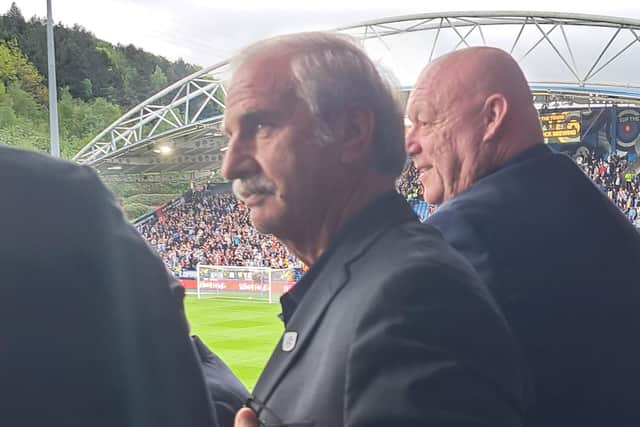 New Huddersfield Town owner Kevin M. Nagle in the stands as Town finished the season with a 2-0 win over Reading.
