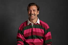 Patrick Grant, Community Clothing founder and Great British Sewing Bee judge, wears Community Clothing Striped Rugby Shirt - Maroon/Bottle Green/Cerise, £65, communityclothing.co.uk.