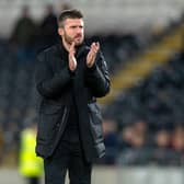 Michael Carrick applauds the Middlesbrough fans at full time after the win at Hull City in November. Picture: Bruce Rollinson