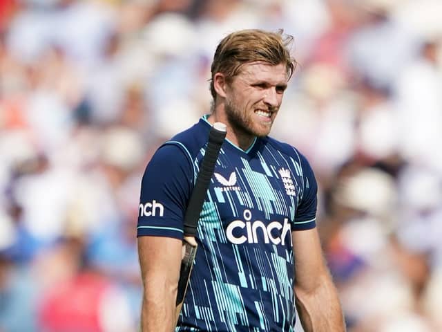 Not happy: England's David Willey is to quit international cricket after the World Cup. (Picture: PA)