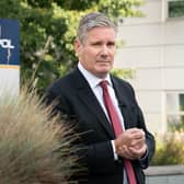 Labour leader Sir Keir Starmer leaving Europol in The Hague, Netherlands, following their meeting to discuss how Labour would tackle Channel crossings. PIC: Stefan Rousseau/PA Wire