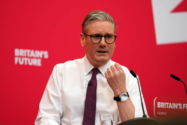 Labour leader Sir Keir Starmer during the Labour Party local elections campaign launch at the Black Country & Marches Institute of Technology in Dudley.