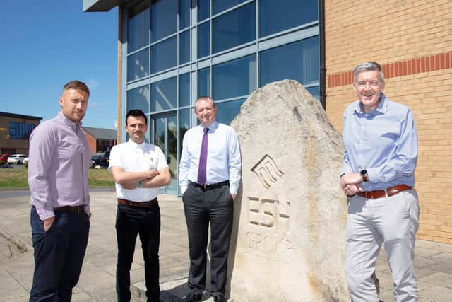 Ross Markwell, Giovanni Asoni, Martin O'Connelley and Lee Taylor (l-r)  secure promotions within the commercial team