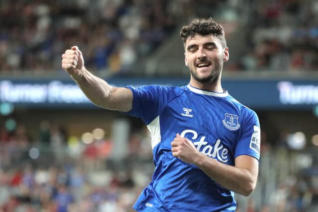 Everton forward Tom Cannon is reportedly attracting a lot of interest. Image: Jeremy Ng/Getty Images