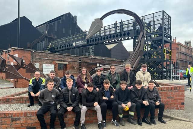 Sheffield Forgemasters’ latest apprentices assemble at Brightside Lane.