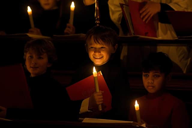 The Christmas Advent candle lit procession at Ripon Cathedral. Picture by Simon Hulme