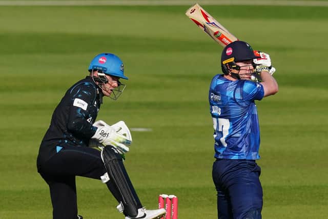 Top score: Yorkshire's Matthew Revis his 42 in the defeat by Worcestershire at New Road.