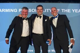 Farming Personality of the Year Award winners The Blakey Brothers with host Chris Berry.