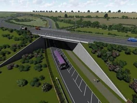 Artist's impression of part of the new road layout