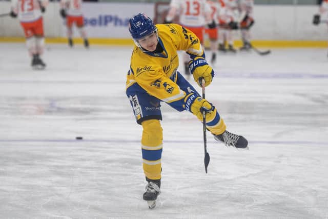 BIG MONTH AHEAD: Leeds Knights' Finley Bradon is hoping to help Leeds Knights retain their NIHL National play-off crown. Picture: Tony Johnson