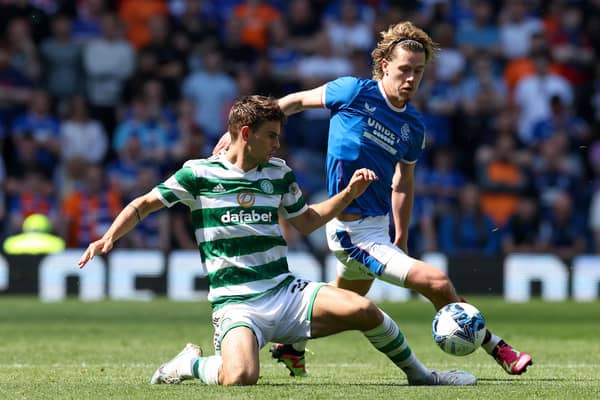 Celtic midfielder Matt O’Riley was reportedly the subject of a £10m bid from Leeds United. Image: Ian MacNicol/Getty Images