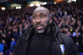 SHEFFIELD, ENGLAND - JANUARY 07: Darren Moore, Manager of Sheffield Wednesday looks on prior to the Emirates FA Cup Third Round match between Sheffield Wednesday and Newcastle United at Hillsborough on January 07, 2023 in Sheffield, England. (Photo by Laurence Griffiths/Getty Images)