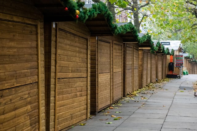The huts for the York Christmas Market have arrived....