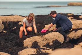 Whitby Gin co-founders, Jessica Slater and Luke Pentith taking inspiration and ingredients from the coastline.