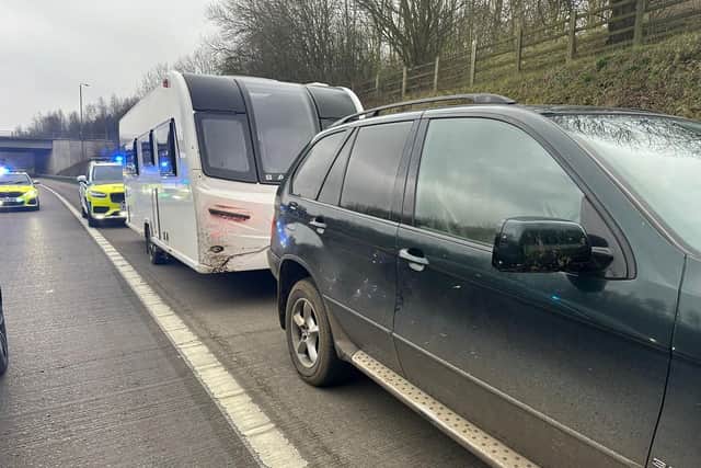 At around 3.30pm, North Yorkshire Police received a call that a caravan had been stolen from a caravan holiday site near Thirsk and was being towed away by a black BMW.