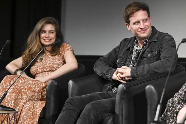 Rachel Shenton and Nicholas Ralph during a All Creatures Great and Small Q&A. (Pic credit: Jeff Spicer / Getty Images)