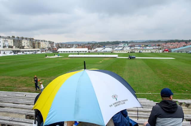 Rain held sway at North Marine Road. Picture by Allan McKenzie/SWpix.com