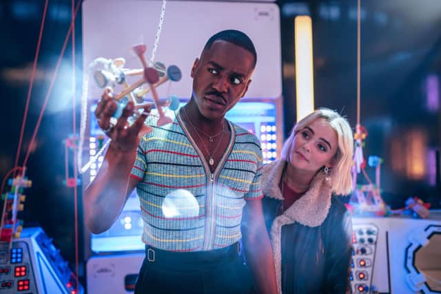 The Doctor (Ncuti Gatwa) and Ruby Sunday (Millie Gibson). Picture: James Pardon/Bad Wolf/BBC Studios.