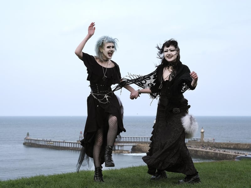 Whitby Goths .Dancing the afternoon away... pic Richard Ponter